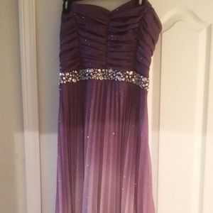Purple rhinestone formal
